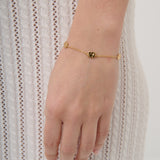 Portia Medallion 18K Gold Plated Link Bracelet