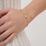 Portia Medallion 18K Gold Plated Link Bracelet