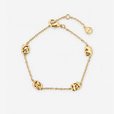 Portia Medallion 18K Gold Plated Link Bracelet