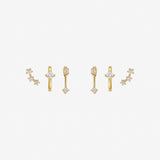 Stardust 18K Gold Plated Stacker Earring Set
