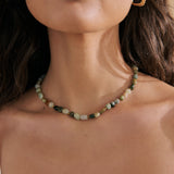 Mirage Natural Stone Necklace in Green