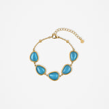 Via Resin Charm Link Bracelet in Blue