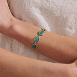 Via Resin Charm Link Bracelet in Blue