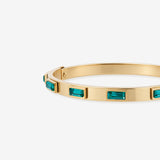 Viridian Crystal 18K Gold Plated Bangle