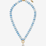 Neela Beaded Crystal Teardrop Necklace