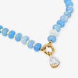 Neela Beaded Crystal Teardrop Necklace