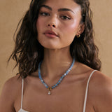 Neela Beaded Crystal Teardrop Necklace