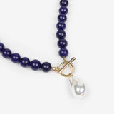 Mavi Beaded Pearl Pendant Necklace