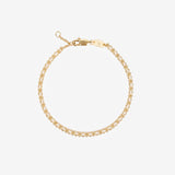 Thread 18K Gold Plated Beaded Bracelet in Beige