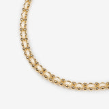 Thread 18K Gold Plated Beaded Bracelet in Beige
