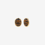Aina Statement Stud Earrings in Brown