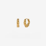 Nugget 18K Gold Plated Hoop Earrings