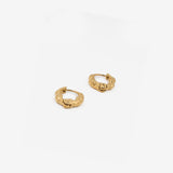 Nugget 18K Gold Plated Hoop Earrings