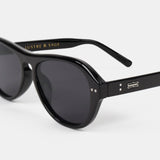 L&S Blanc Round Frame Sunglasses in Black