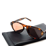 L&S Blanc Round Frame Sunglasses in Dark Tort