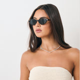 L&S Lexi Oval Sunglasses in Tortoise