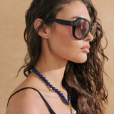 Noa Square Sunglasses in Black