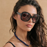 Noa Square Sunglasses in Black