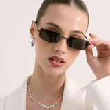 L&S Gwenyth Polarised Metal Frame Sunglasses in Black