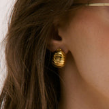 Scarafaggio Statement Gold Plated Earrings