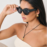 L&S Mielli Cat Eye Sunglasses in Black