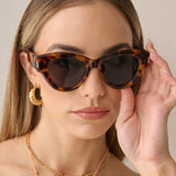 L&S Mielli Cat Eye Sunglasses in Tort