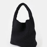 L&S Layla Woven Tote Bag in Black