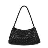 L&S Roselle Woven Shoulder Bag in Black