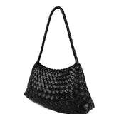 L&S Roselle Woven Shoulder Bag in Black