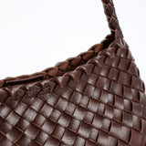 L&S Roselle Woven Shoulder Bag in Brown
