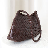 L&S Roselle Woven Shoulder Bag in Brown
