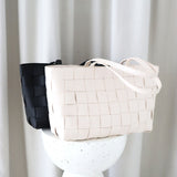 Nelly Woven Tote Bag in Black