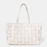 Nelly Woven Tote Bag in Beige