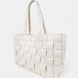 Nelly Woven Tote Bag in Beige
