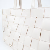 Nelly Woven Tote Bag in Beige