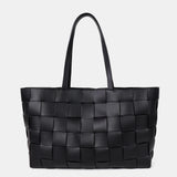Nelly Woven Tote Bag in Black