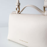 Thalia Top Handle Bag in Cream