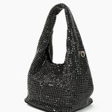 Paris Rhinestone Handbag In Black
