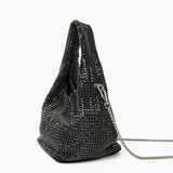 Paris Rhinestone Handbag In Black
