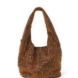 Paris Rhinestone Handbag In Gold