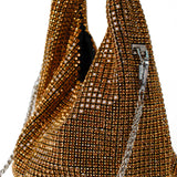 Paris Rhinestone Handbag In Gold
