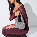 Paris Rhinestone Handbag In Silver