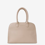 Clemence Pebbled Handbag in Stone