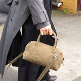 Tory Suede Crossbody Bag In Olive