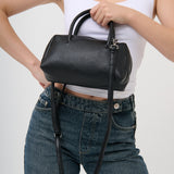 Tory Suede Crossbody Bag in Black