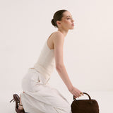 Tory Suede Crossbody Bag In Brown