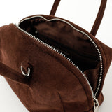 Tory Suede Crossbody Bag In Brown