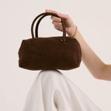 Tory Suede Crossbody Bag In Brown