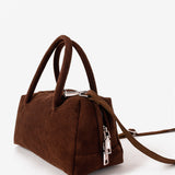 Tory Suede Crossbody Bag In Brown