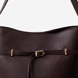 Leonie Belt Bucket Bag in Brown